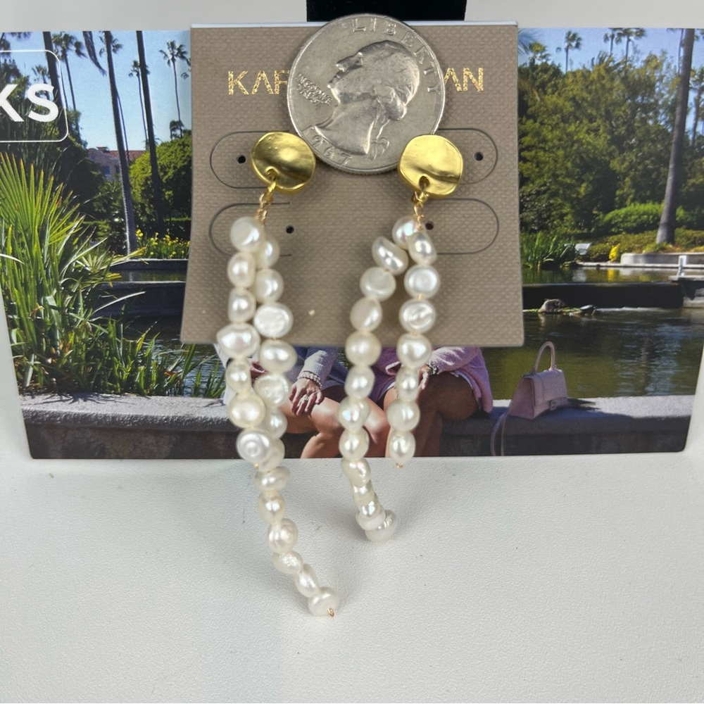 Karine Sultan Snowy Drop earrings - Picture 3 of 5